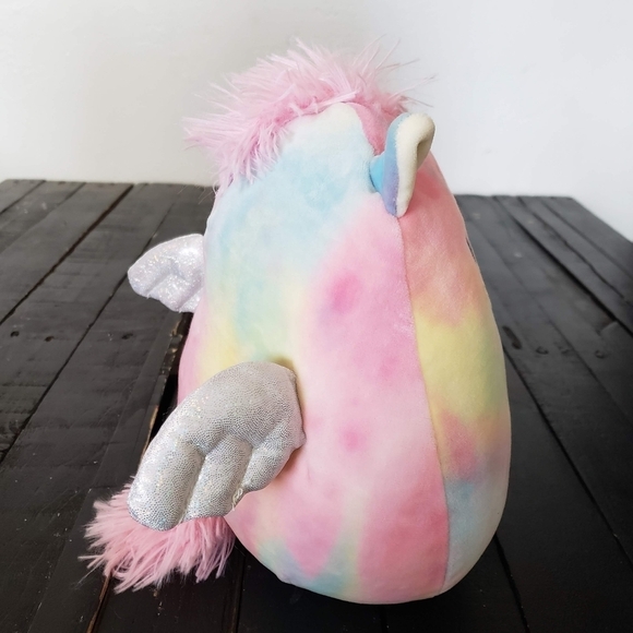 Squishmallow Rainbow Pig Wings Medium Stuffed Plush Toy Soft Paisley Tie Dye - Picture 5 of 8